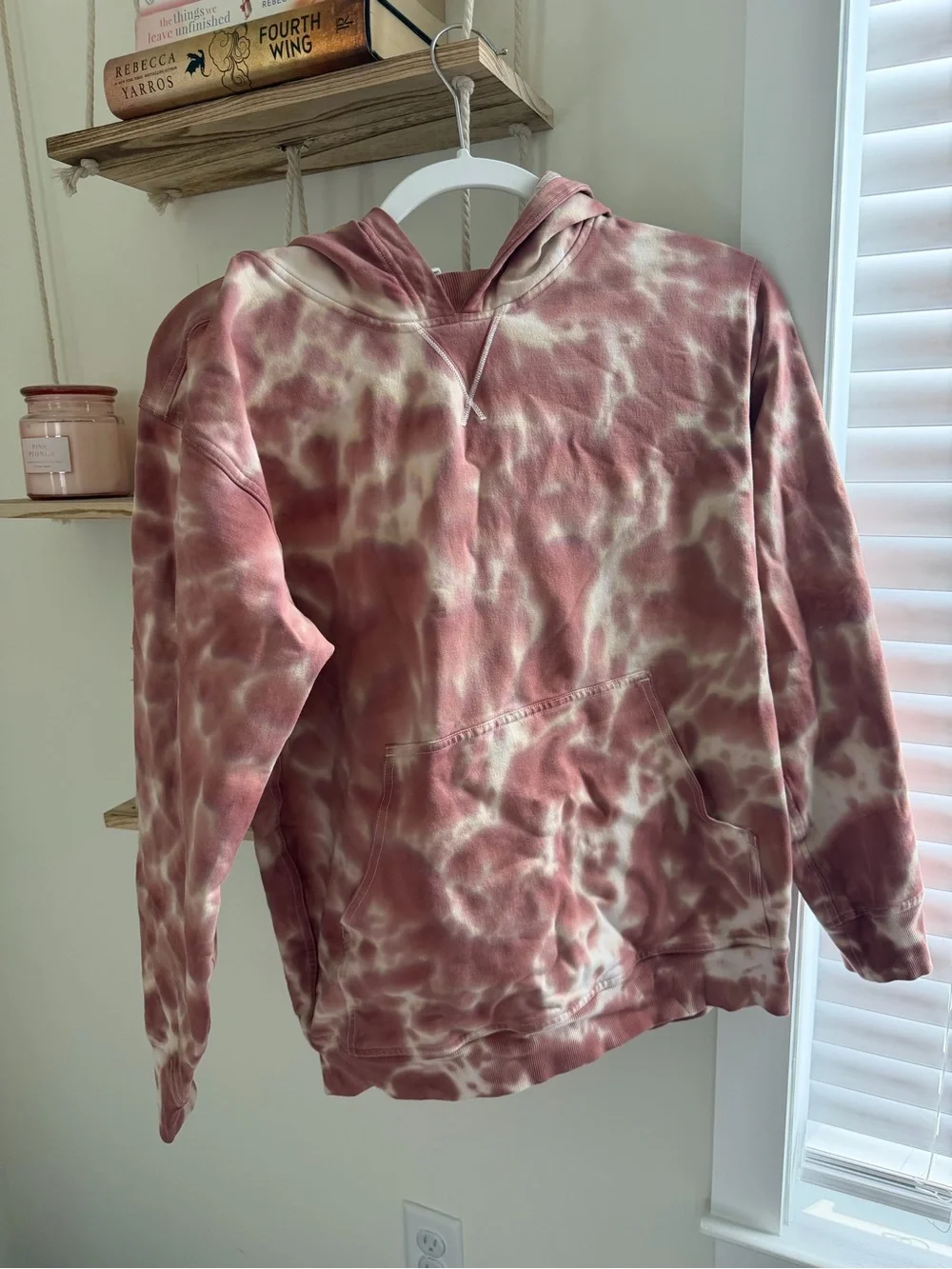 lululemon athletica Pink & Cream Tie-Dye Hoodie Sweatshirt